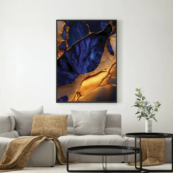 Abstrato Dourado e Azul