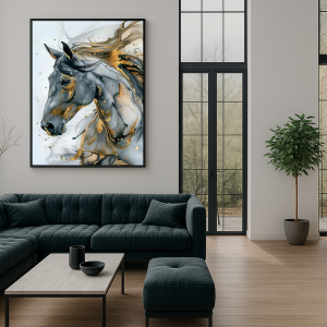 Espírito Livre – Cavalo em Movimento Dourado