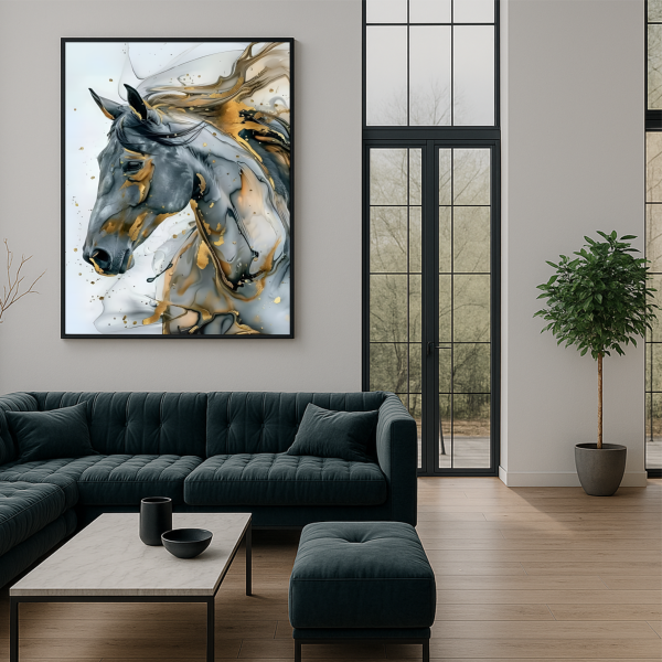 Espírito Livre – Cavalo em Movimento Dourado