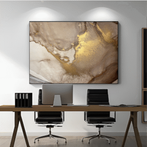 Elegância Abstrata – Luxo, Dourado e Sofisticação