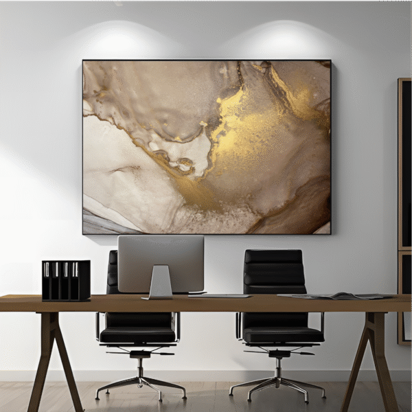 Elegância Abstrata – Luxo, Dourado e Sofisticação