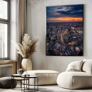 Panorama Urbano – O Pôr do Sol Sobre a Cidade