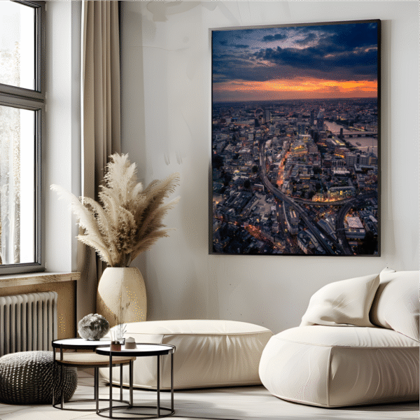 Panorama Urbano – O Pôr do Sol Sobre a Cidade